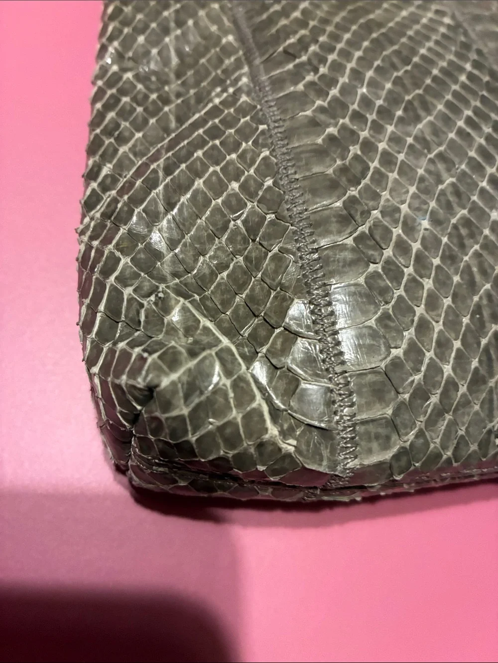 Vintage Palizzio Snakeskin Clutch for Saks Fifth Avenue